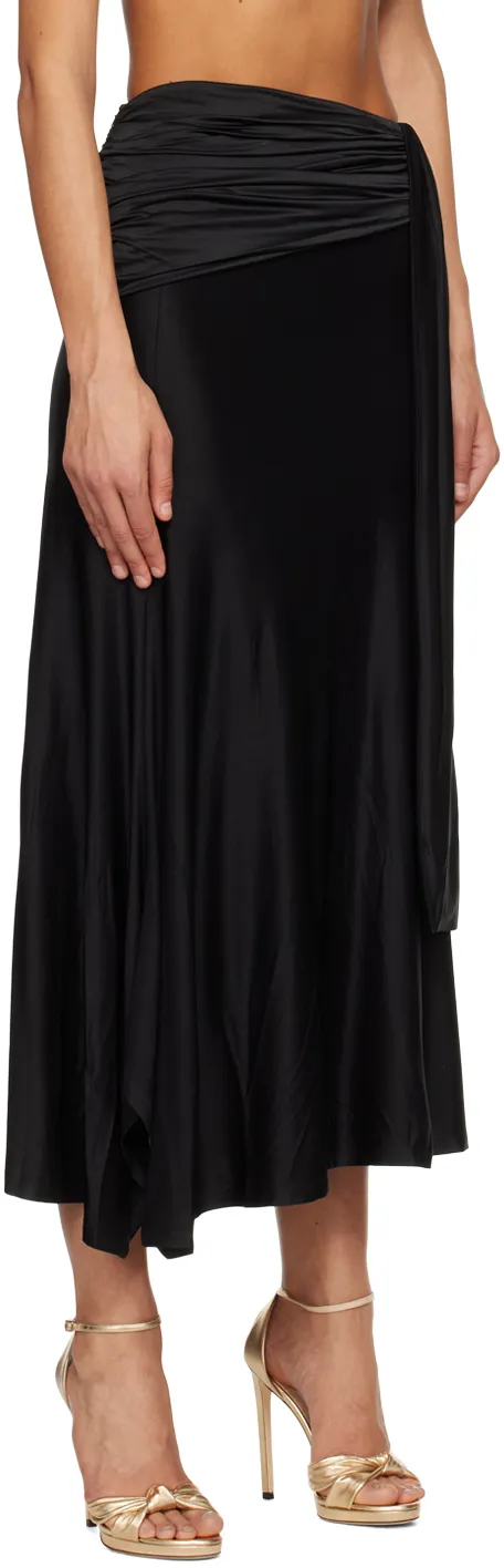 Gathered Detailed Midi Skirt