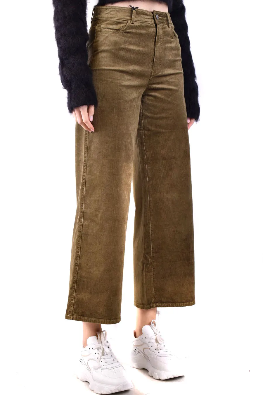 High-Waisted And Wide-Leg Denim Pants