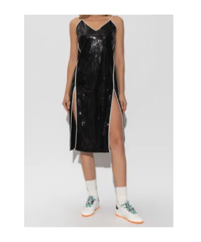 Double Slit Sequin Dress