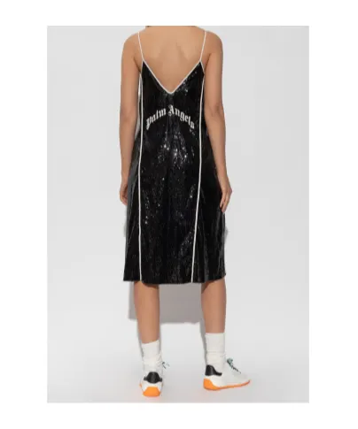 Double Slit Sequin Dress