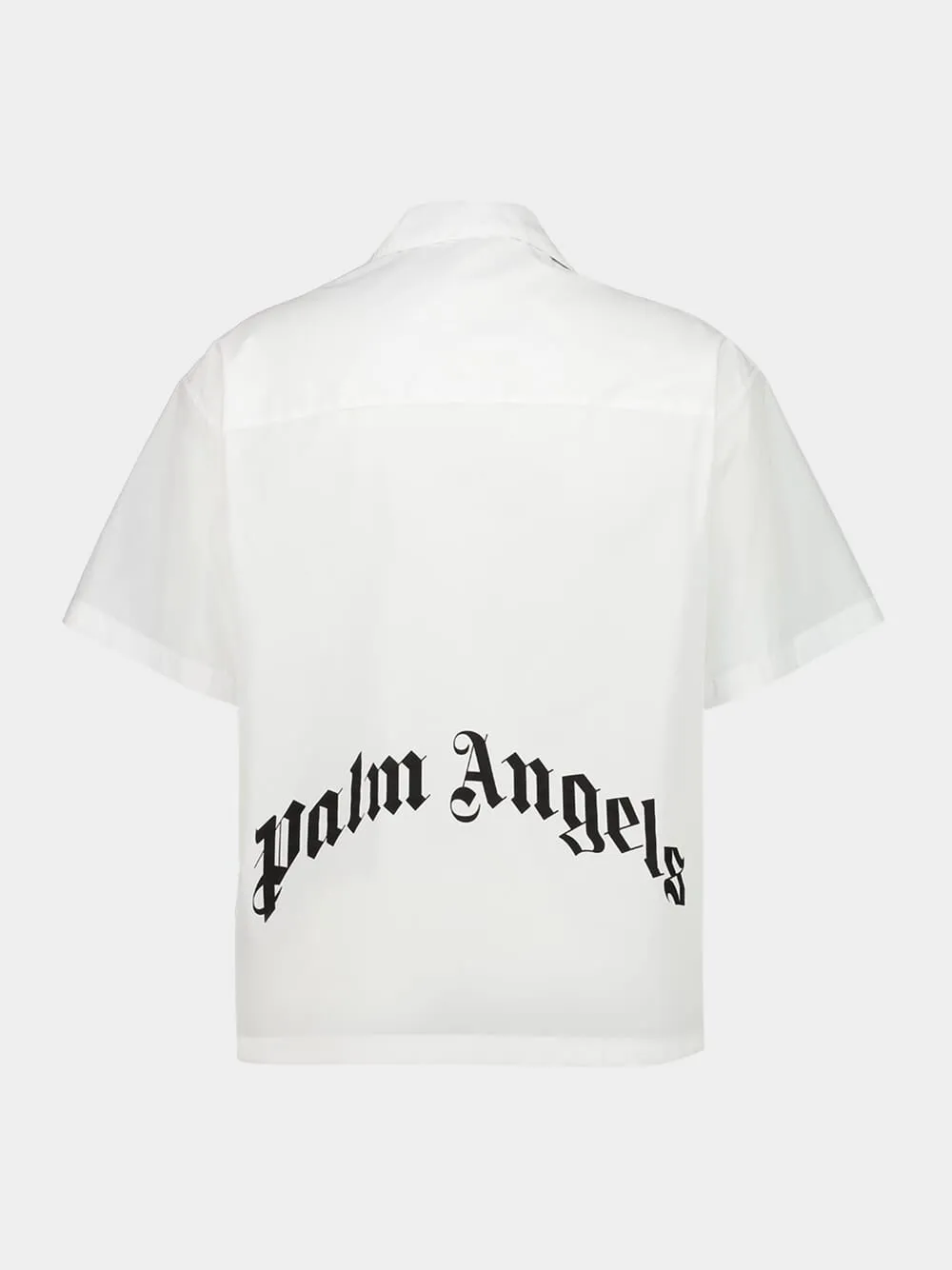 Curved Logo Printed Crewneck Shirt