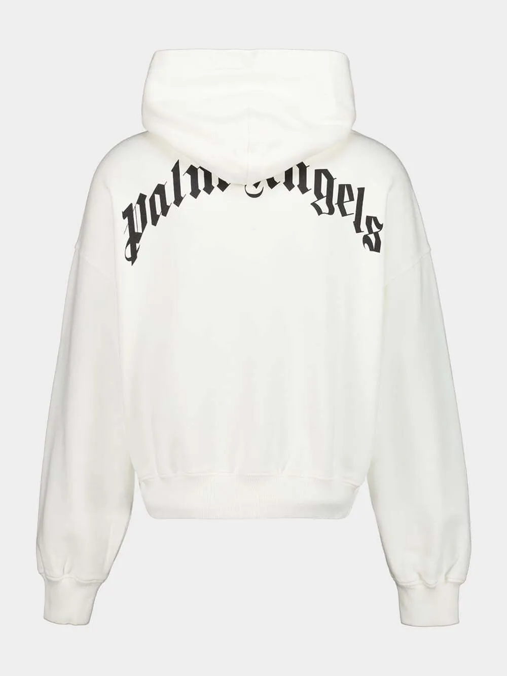 Back Curved Logo Loose Hoodie
