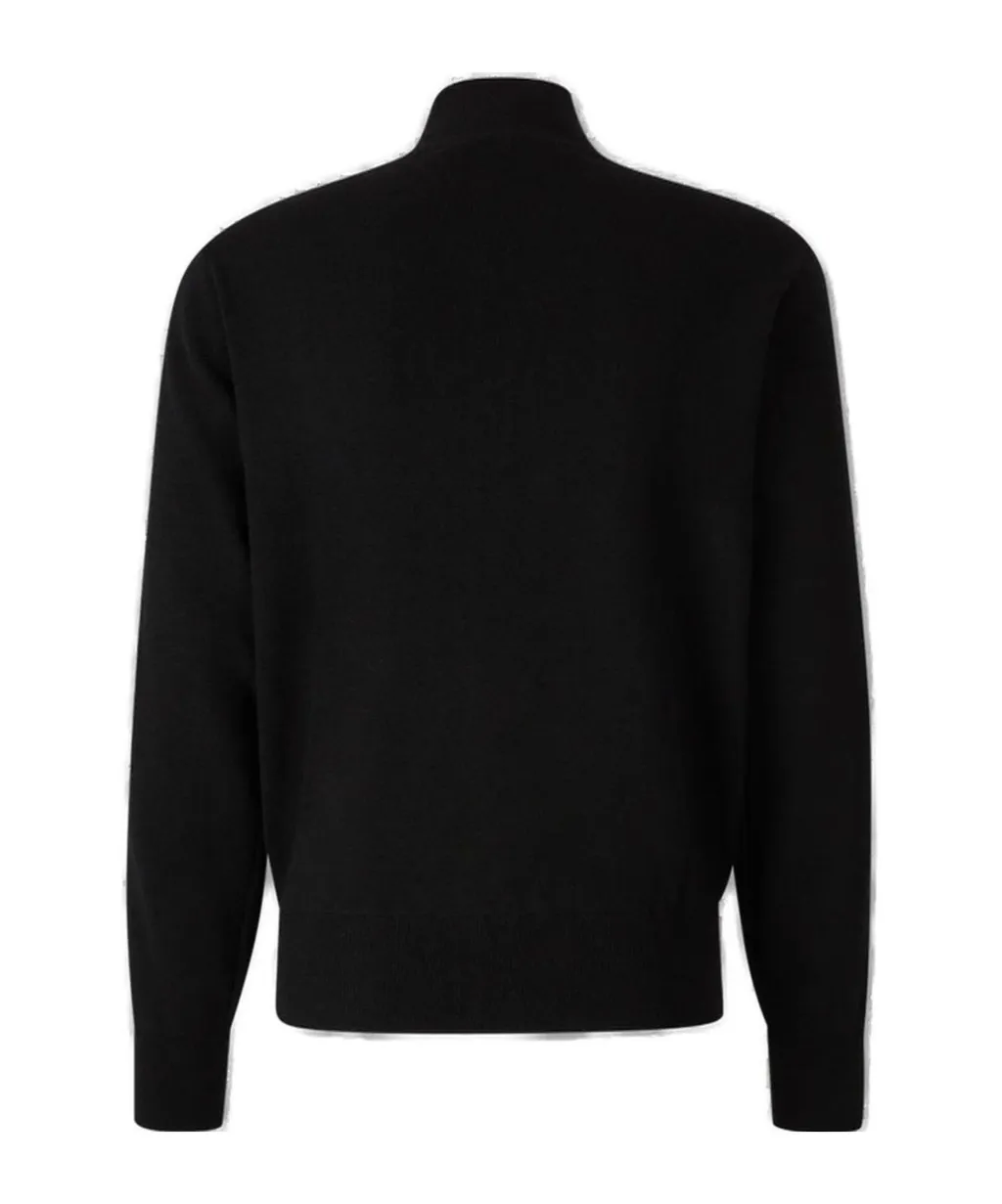 Logo Embroidered Zipped Sweatshirt