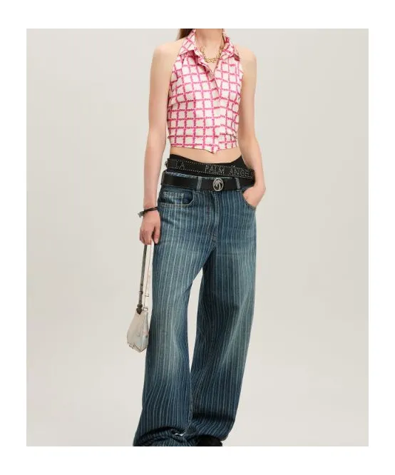 Lapel Sleeveless Shirt