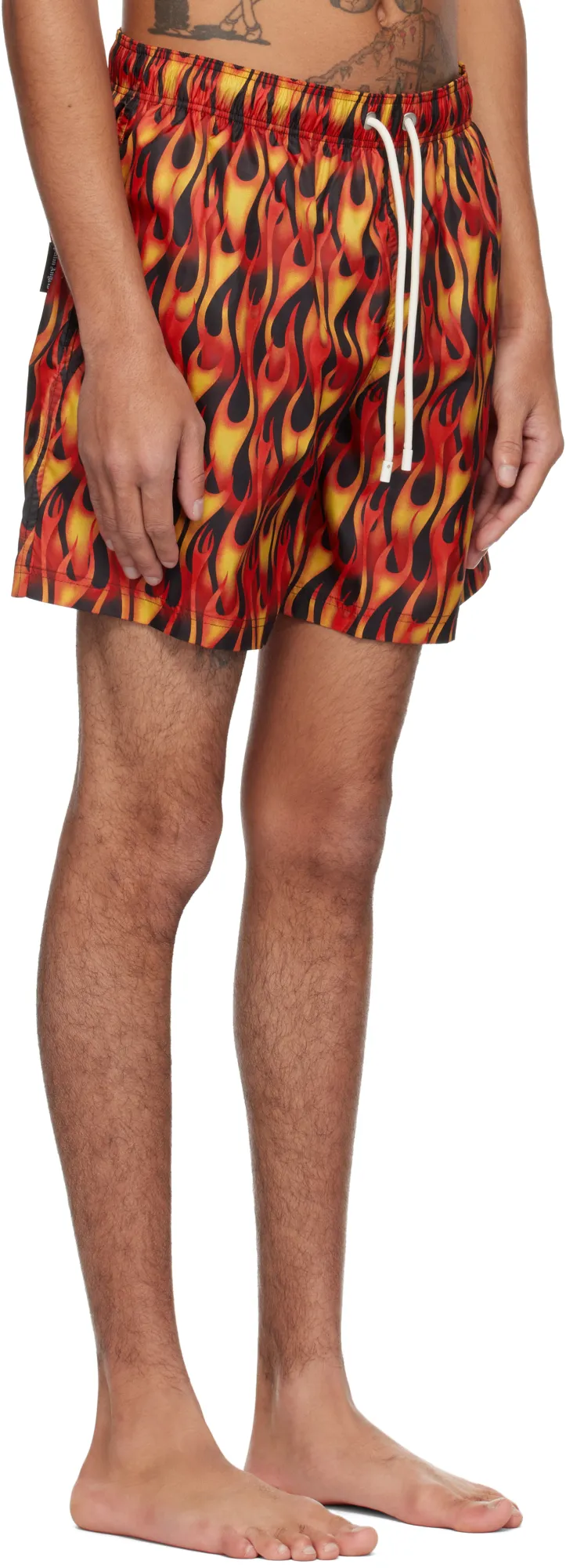 Flame-Print Swim Shorts
