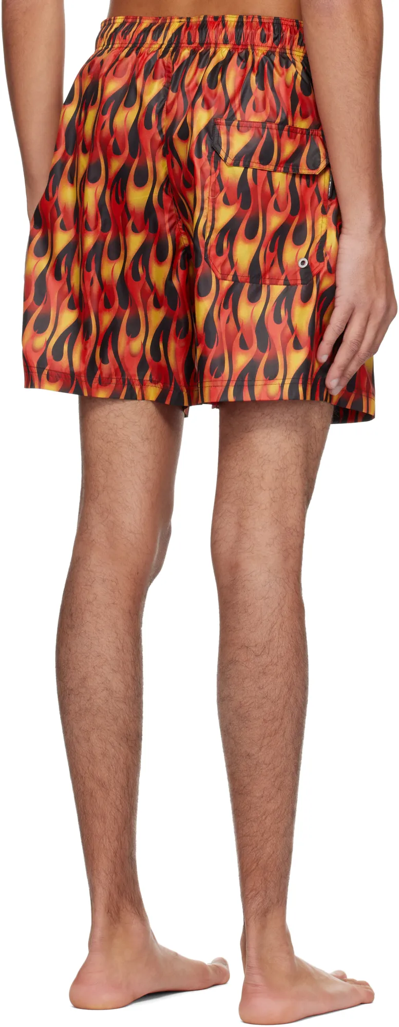 Flame-Print Swim Shorts