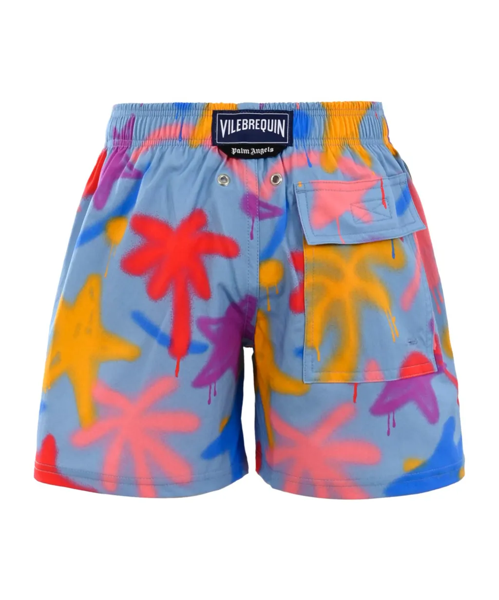 Kids X Vilebrequin Graphic Printed Drawstring Swim Shorts