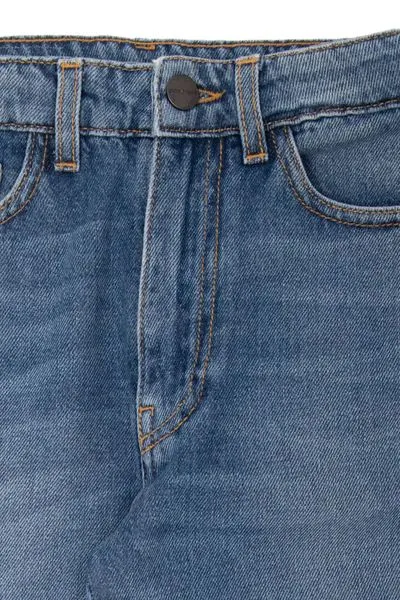 Curved Logo Medwash Denim Pants