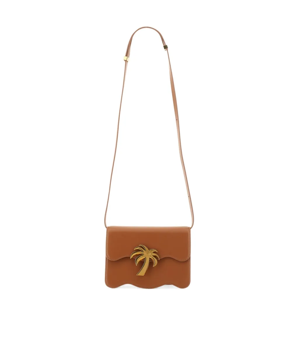 Palm Tree Logo Plaque Shoulder Bag