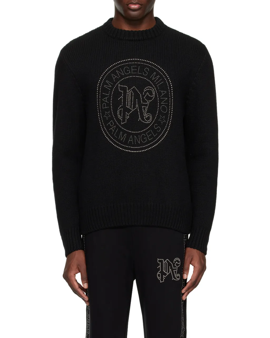 Monogram Embellished Knitted Jumper