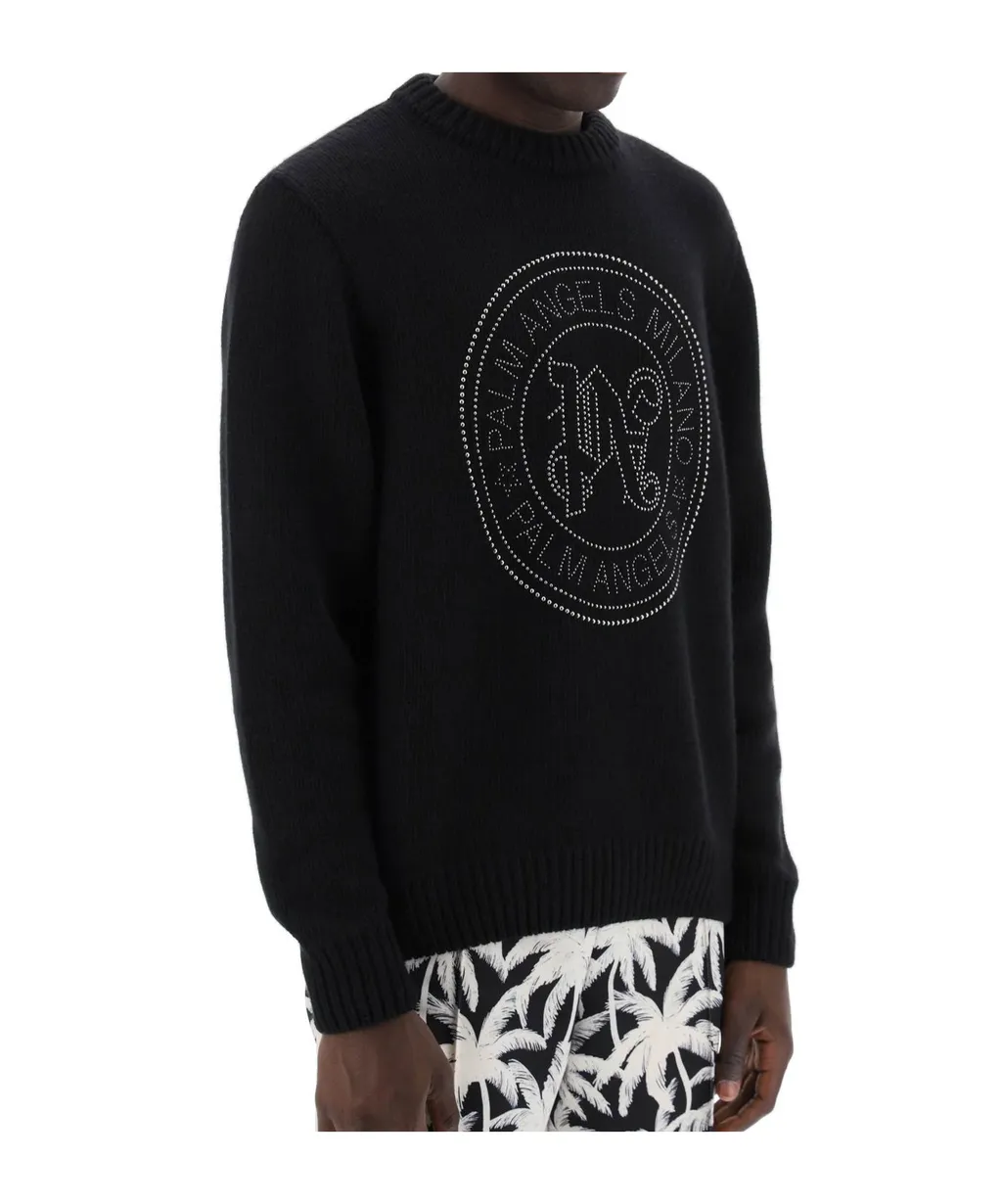 Monogram Embellished Knitted Jumper