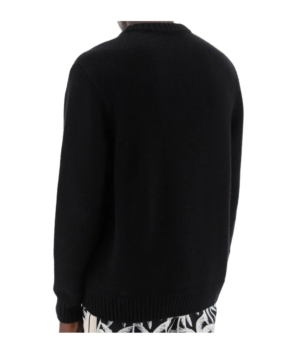 Monogram Embellished Knitted Jumper