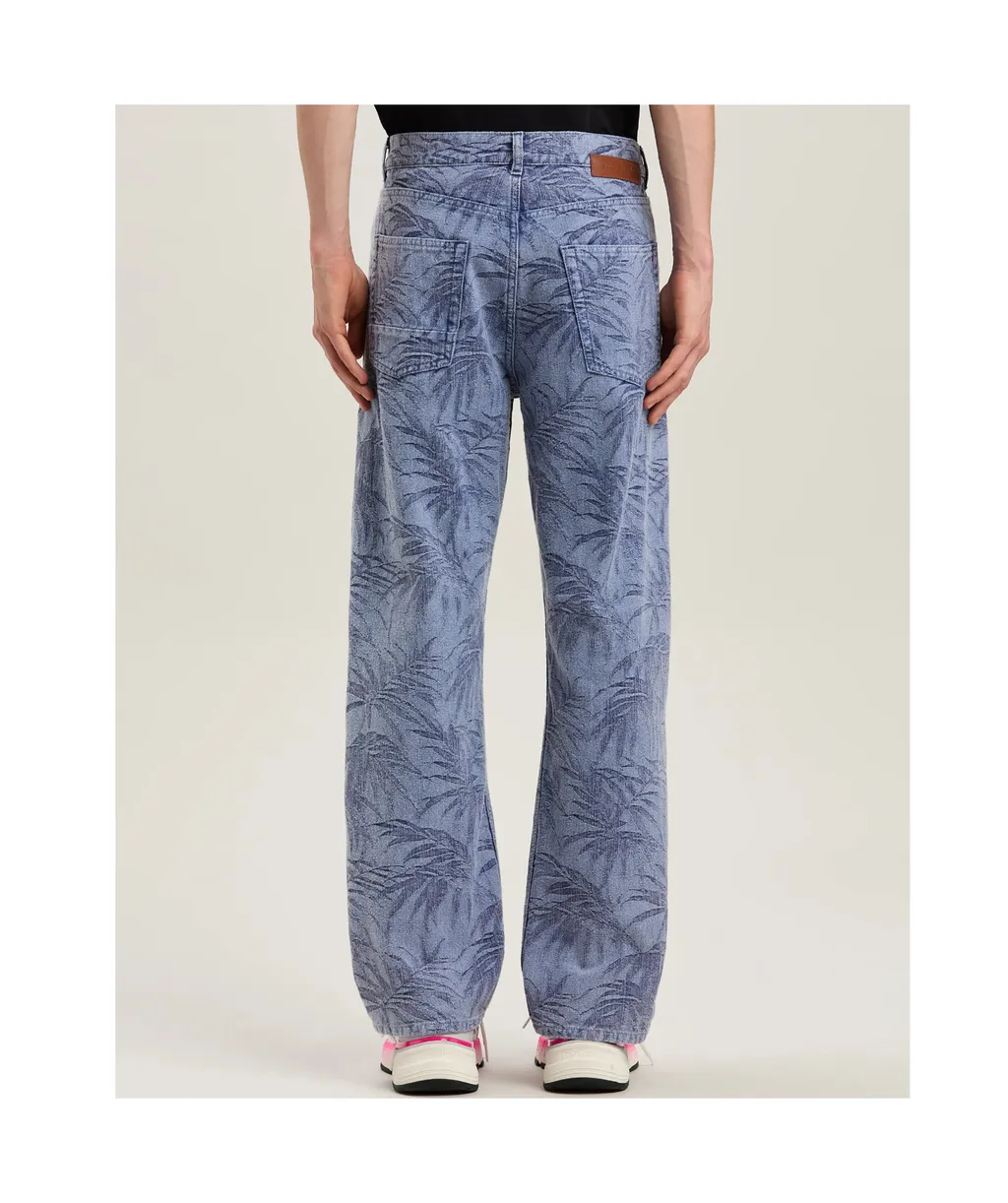 Palm Jacqured Jeans