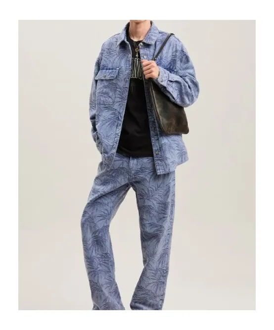 Palm Jacquared Denim Shirt
