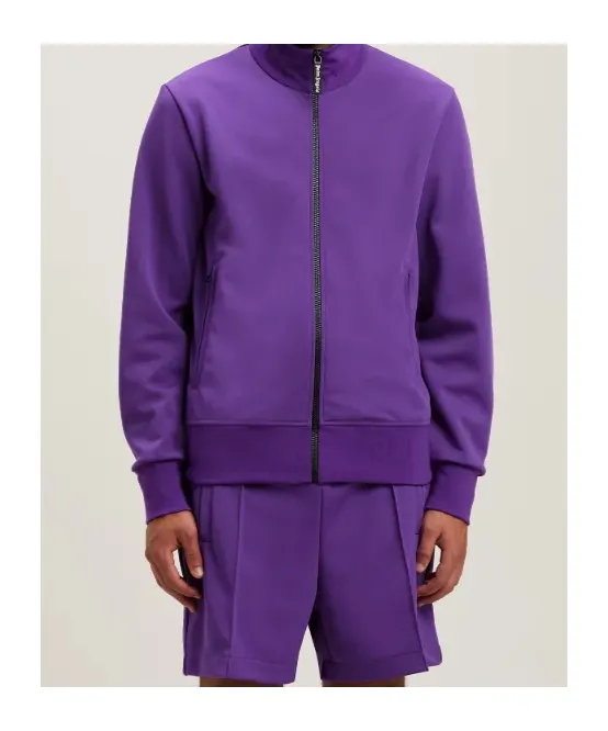 Curved Logo Printed Track Jacket