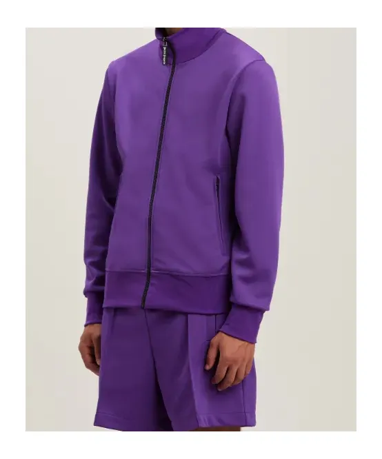 Curved Logo Printed Track Jacket