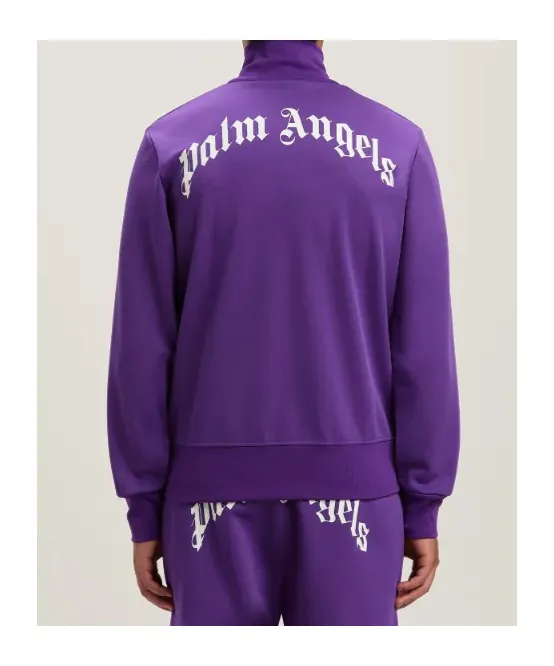 Curved Logo Printed Track Jacket