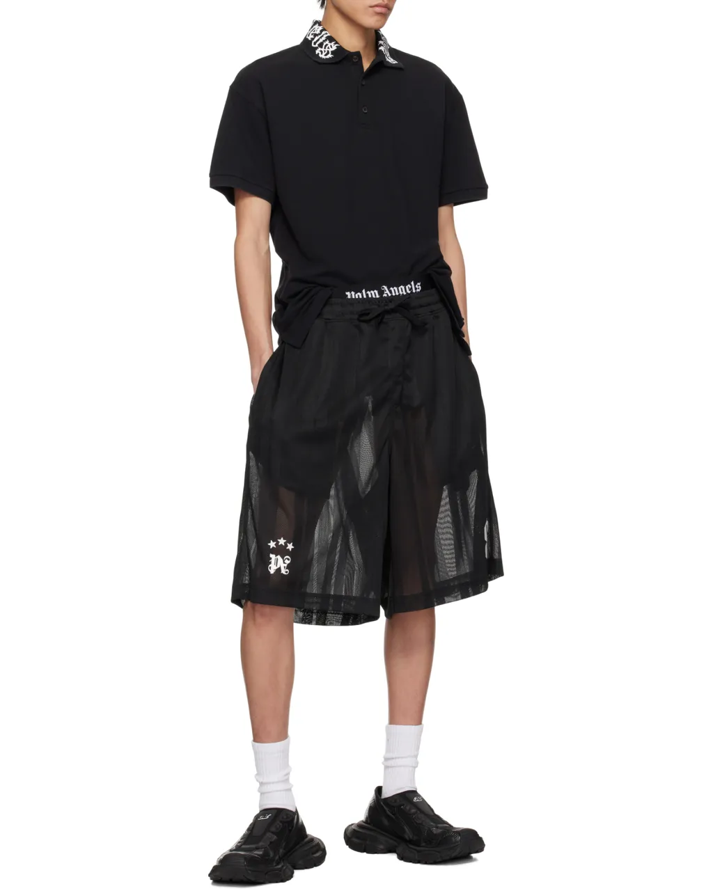 Mesh Palm Tree Shorts