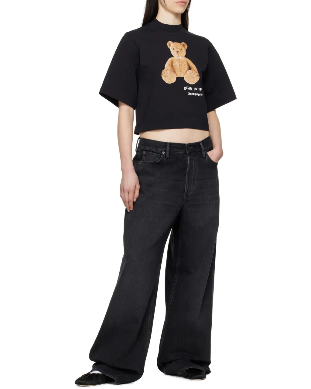 Bear In Mind Cropped T-Shirt