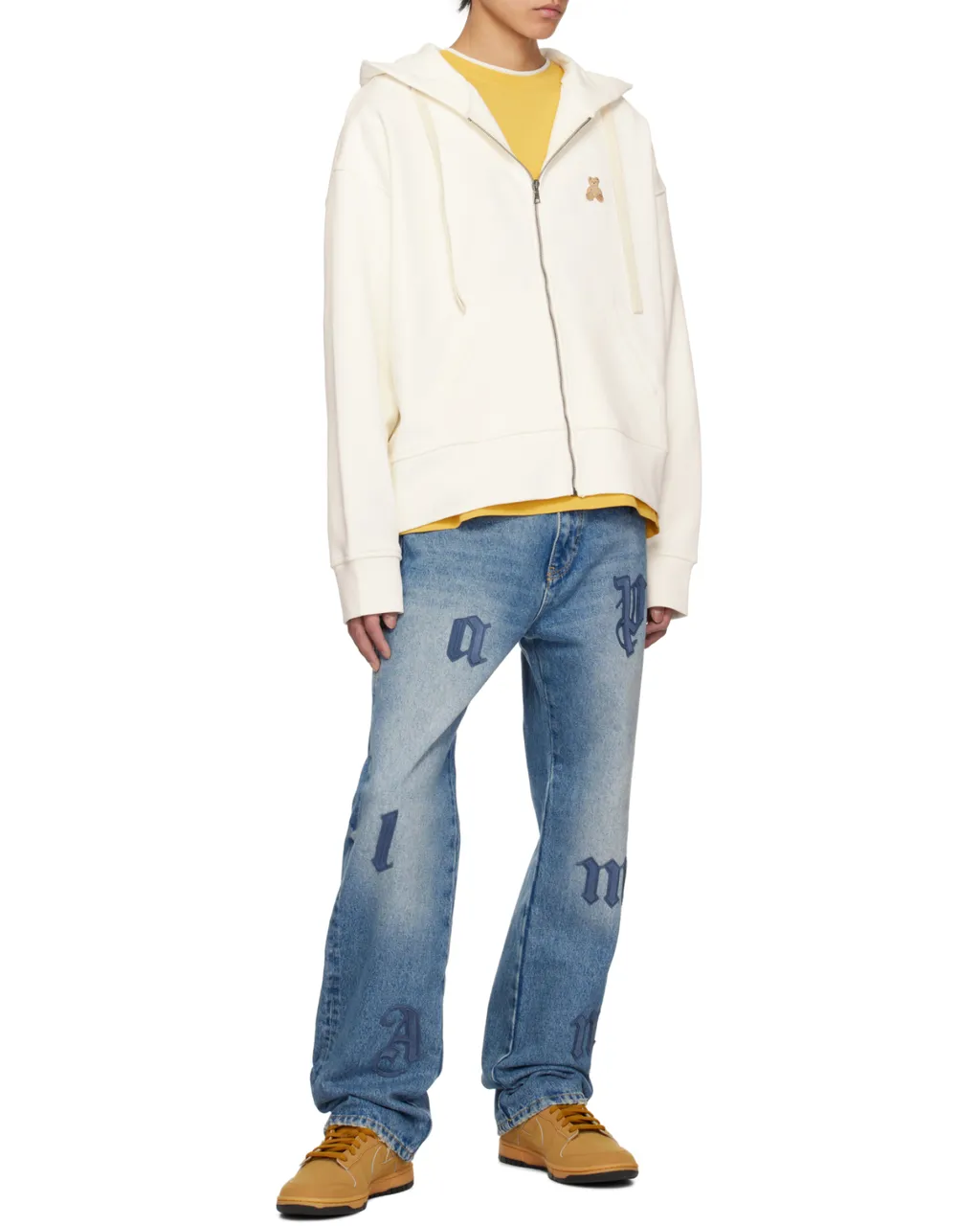 Logo Patch Straight Leg Jeans