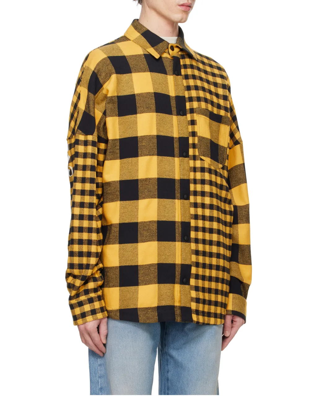 Paneled Checked Shirt Jacket