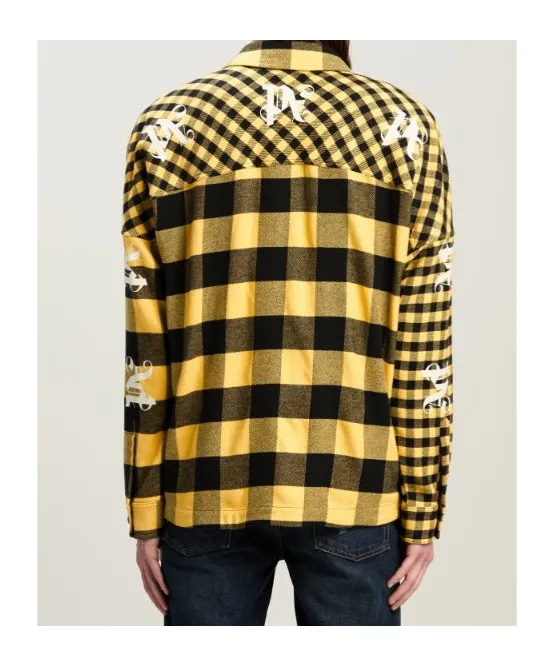 Paneled Checked Shirt Jacket
