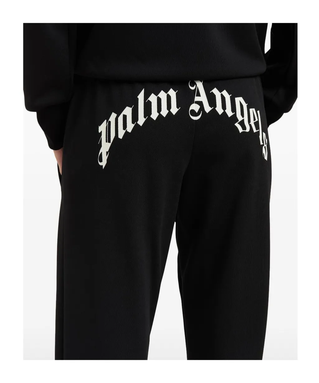 Curved Logo Printed Track Pants