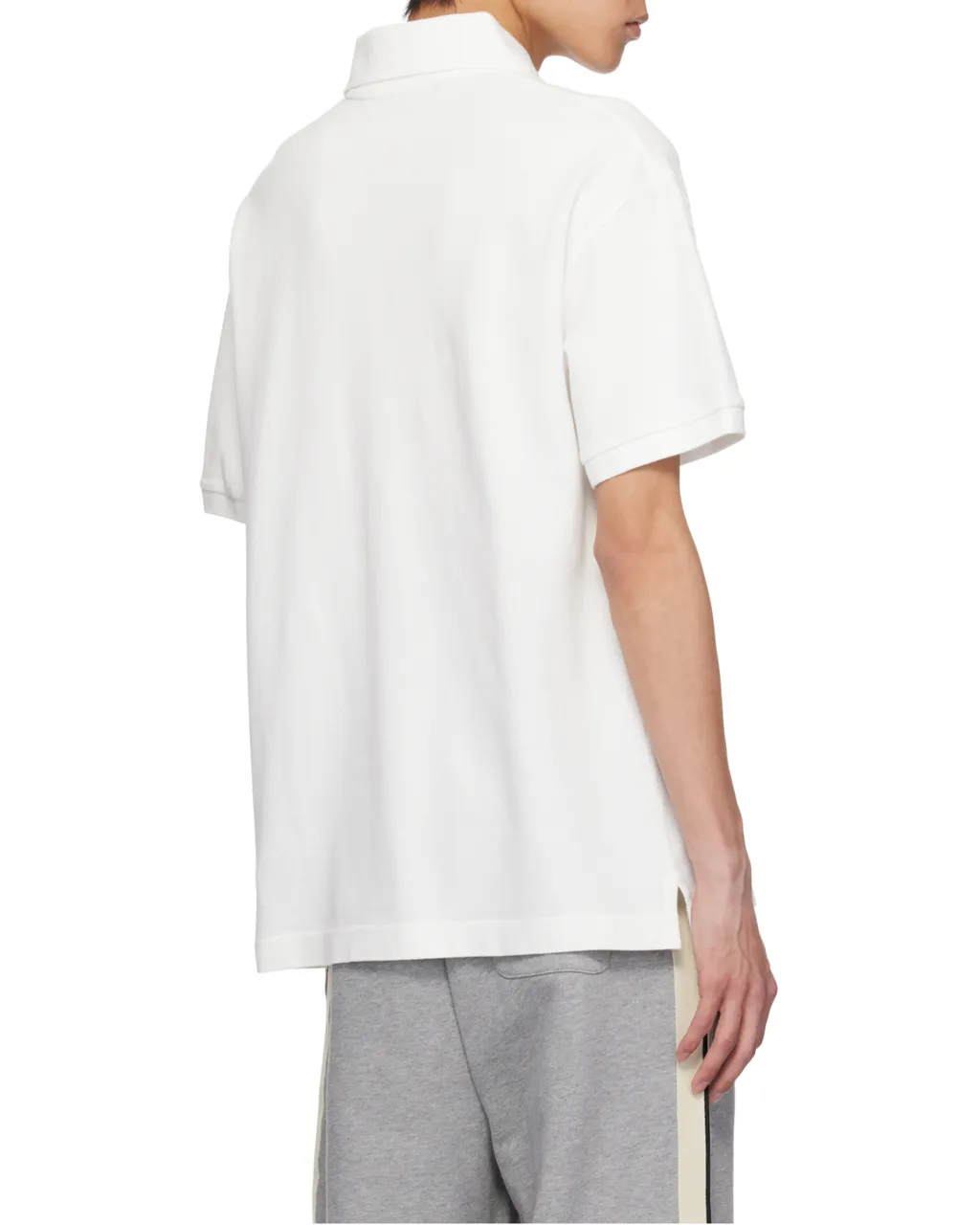 Curved Logo Embroidered Polo Shirt