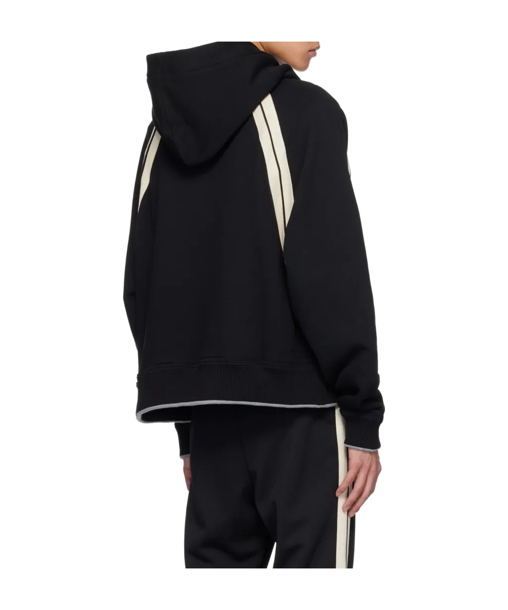 Logo Printed Ribbed Hem Hoodie