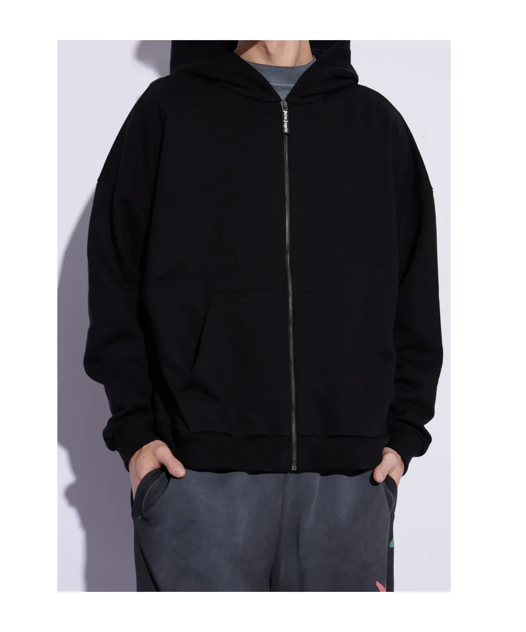 Graphic Printed Zipped Hoodie