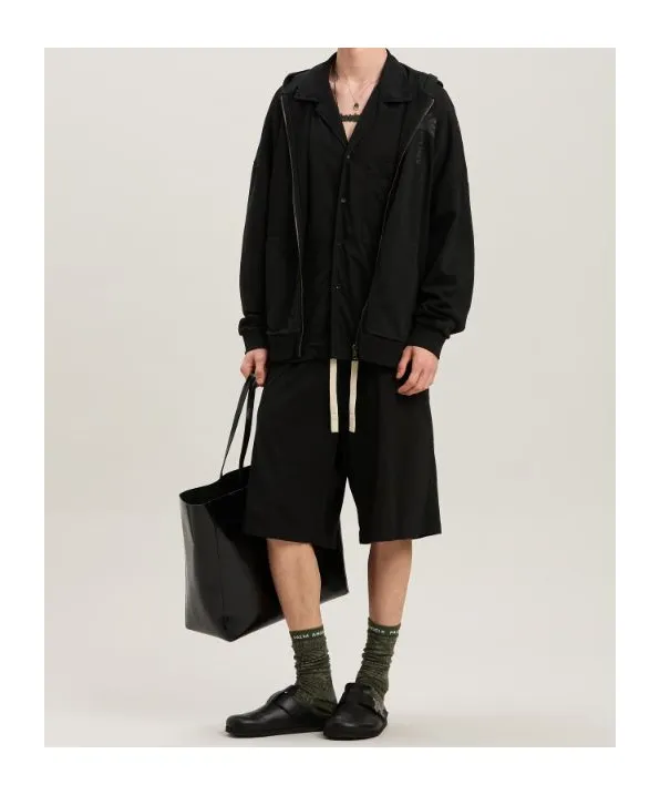 Palm Printed Zipped Hoodie