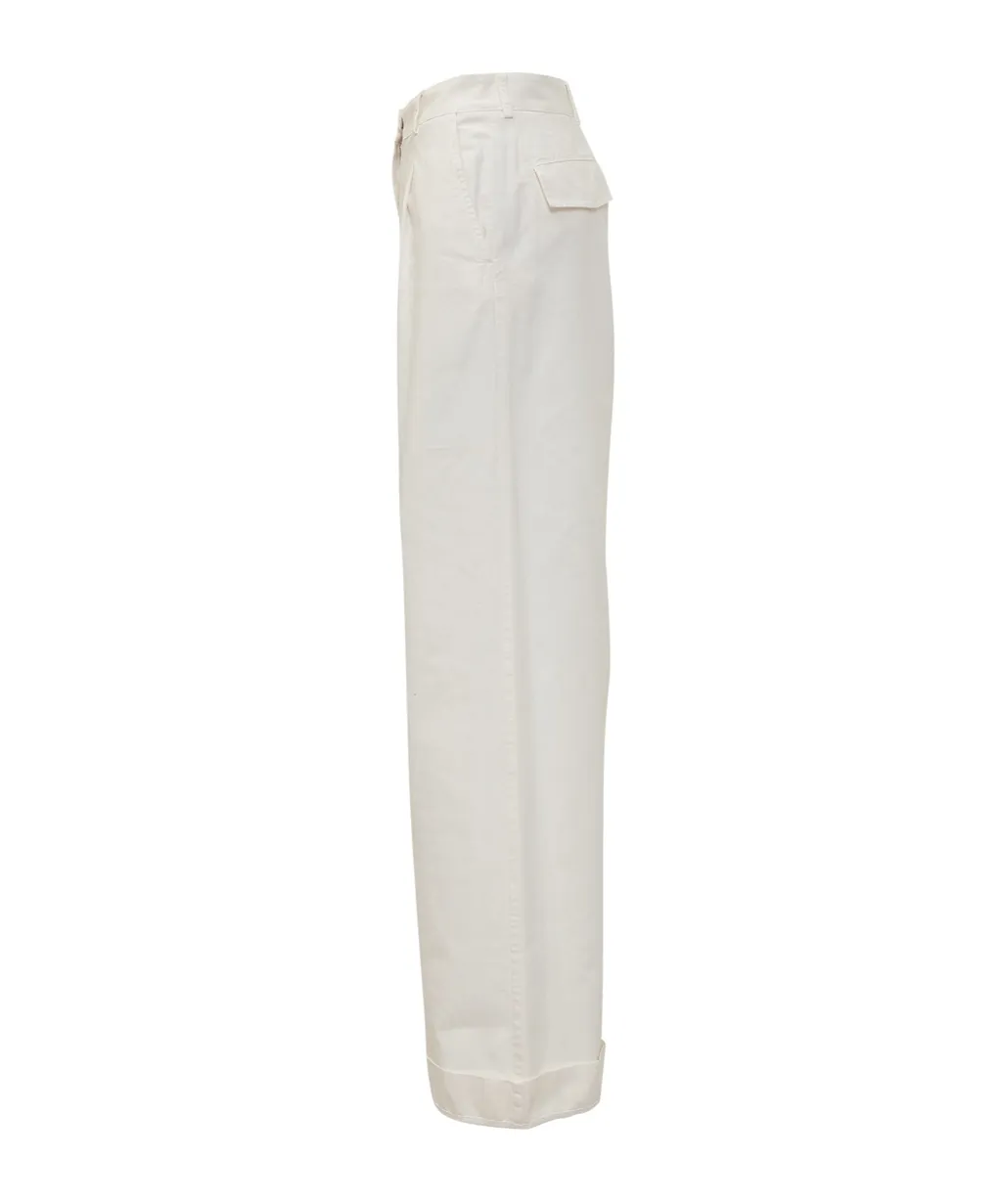Wide Leg Pleated Trousers