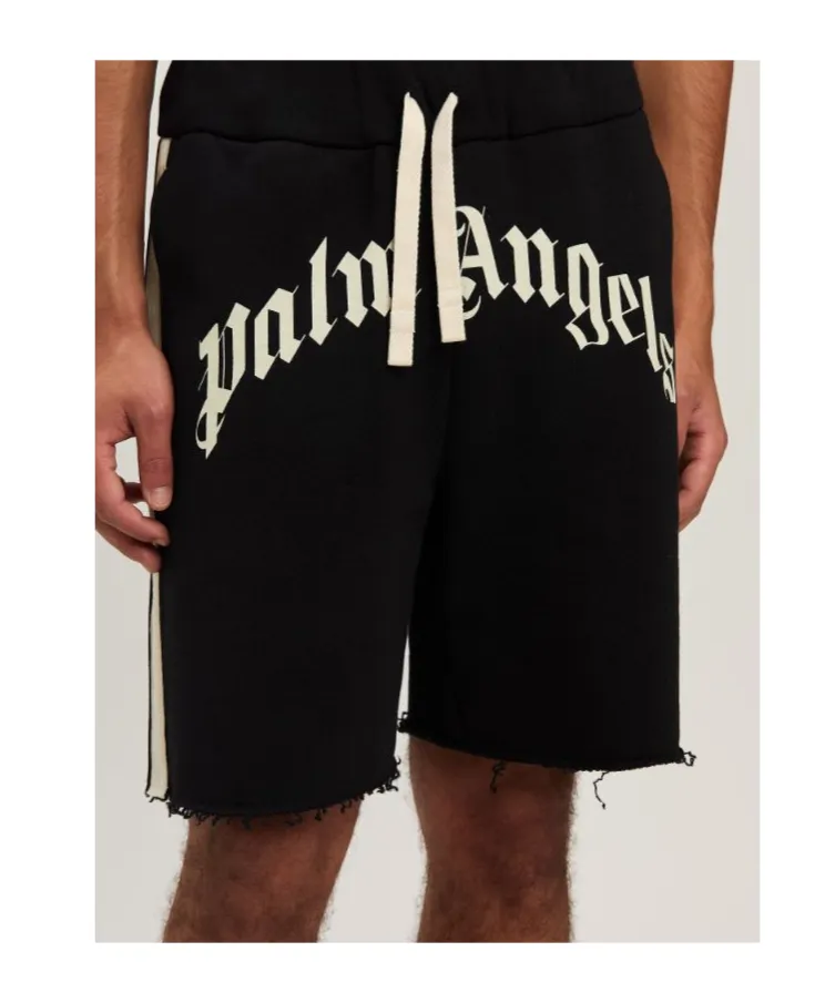 Logo Printed Drawstring Track Shorts