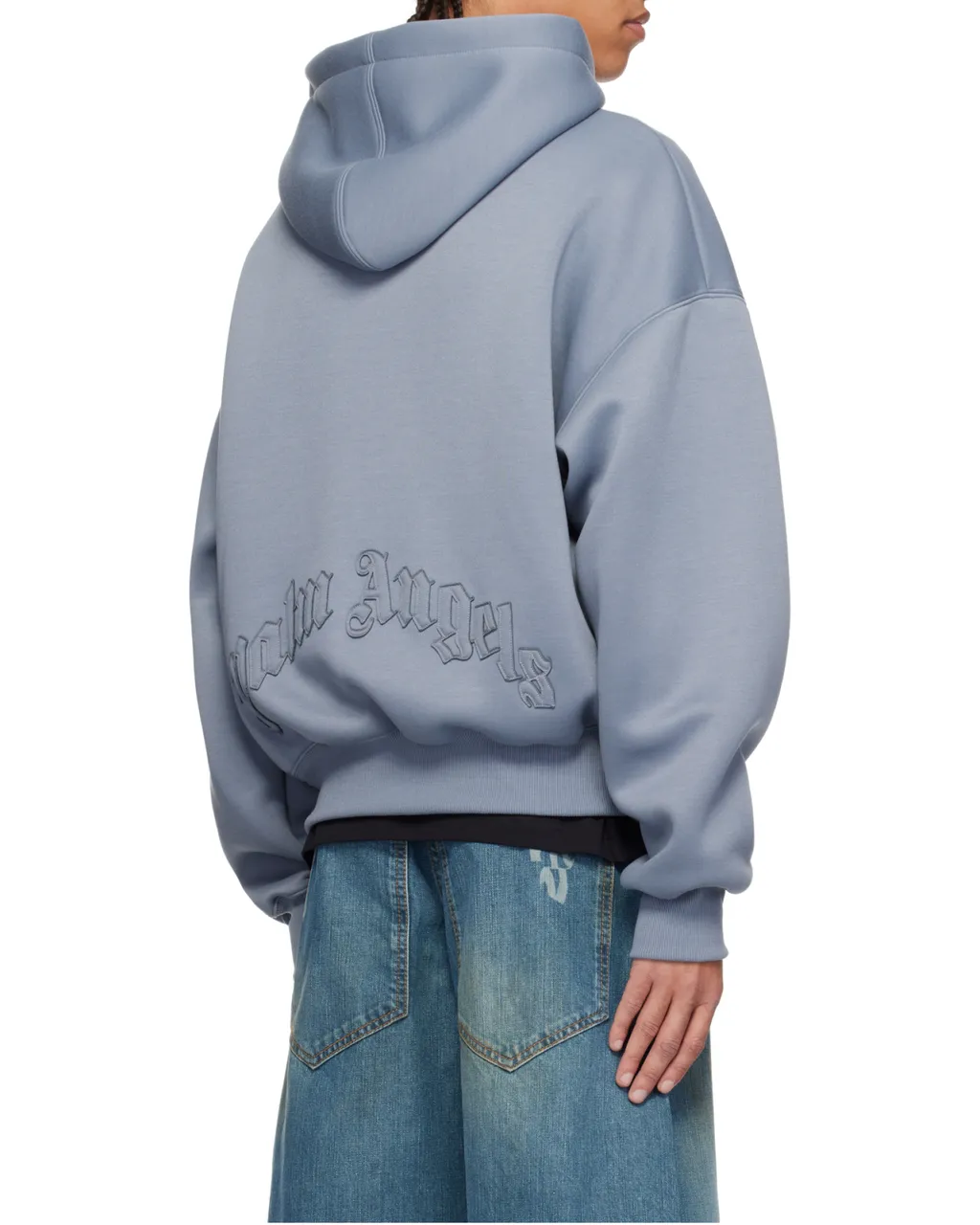 Curved Logo Zipped Hoodie