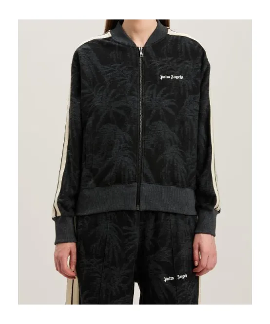 Palms Jacquard Zip-Up Sweatshirt