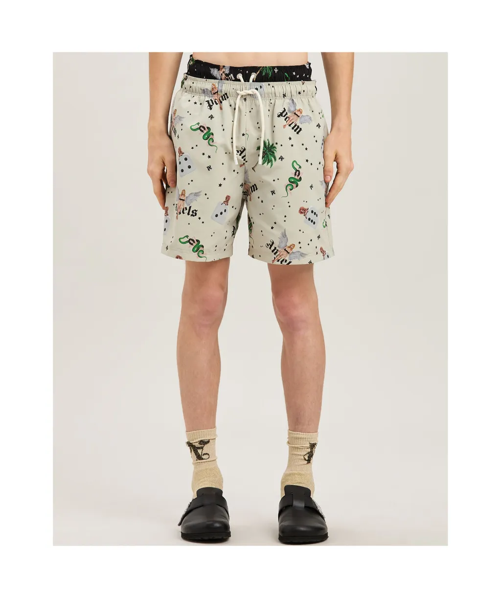 Pin-Up Drawstring Swim Shorts