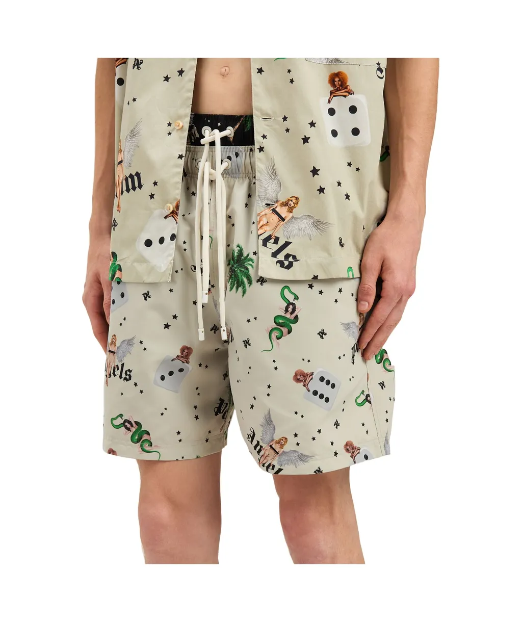 Pin-Up Drawstring Swim Shorts