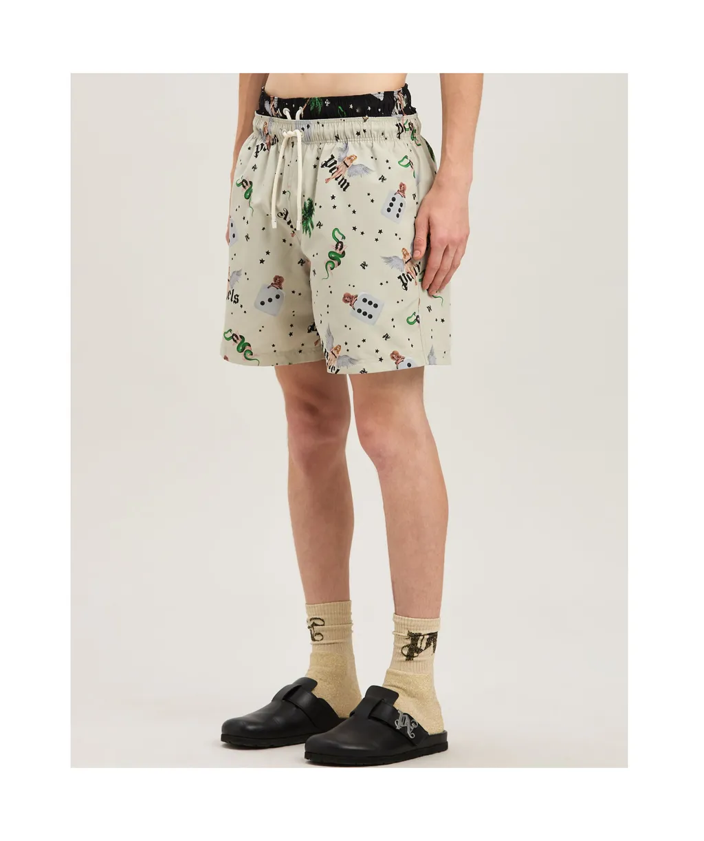 Pin-Up Drawstring Swim Shorts