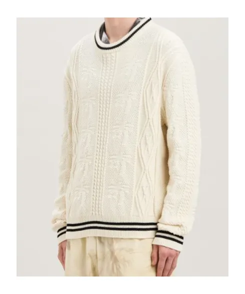 Curved-Logo Knitted Jumper