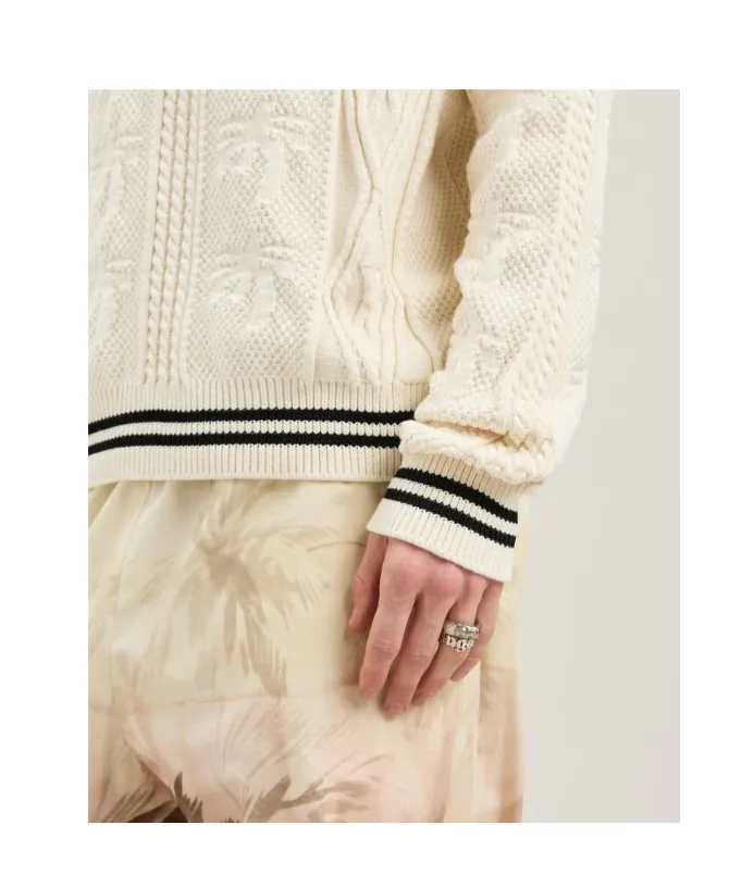 Curved-Logo Knitted Jumper