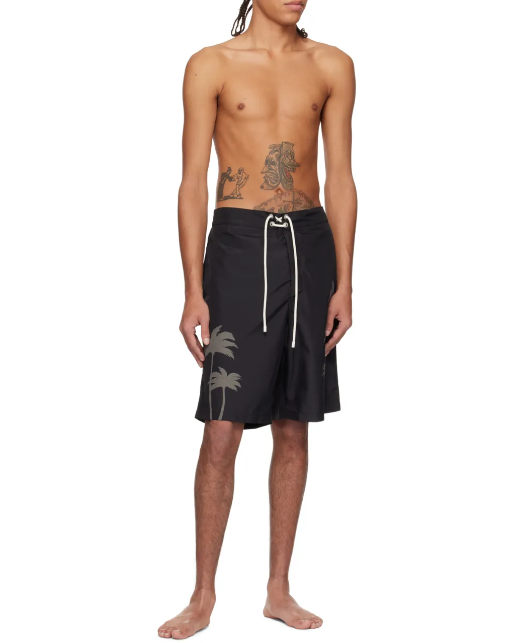 Palms Printed Drawstring Swim Shorts