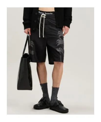 Palms Printed Drawstring Swim Shorts