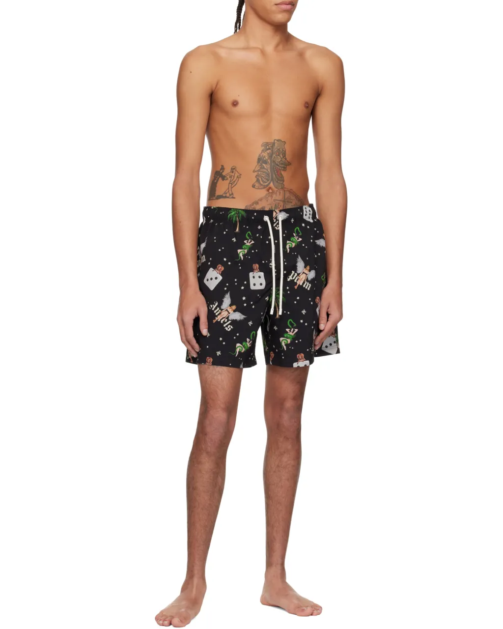 Pin-Up Drawstring Swim Shorts