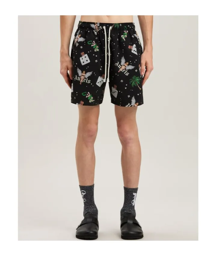 Pin-Up Drawstring Swim Shorts
