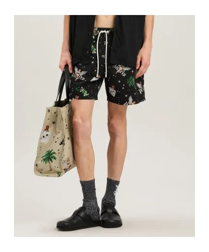 Pin-Up Drawstring Swim Shorts