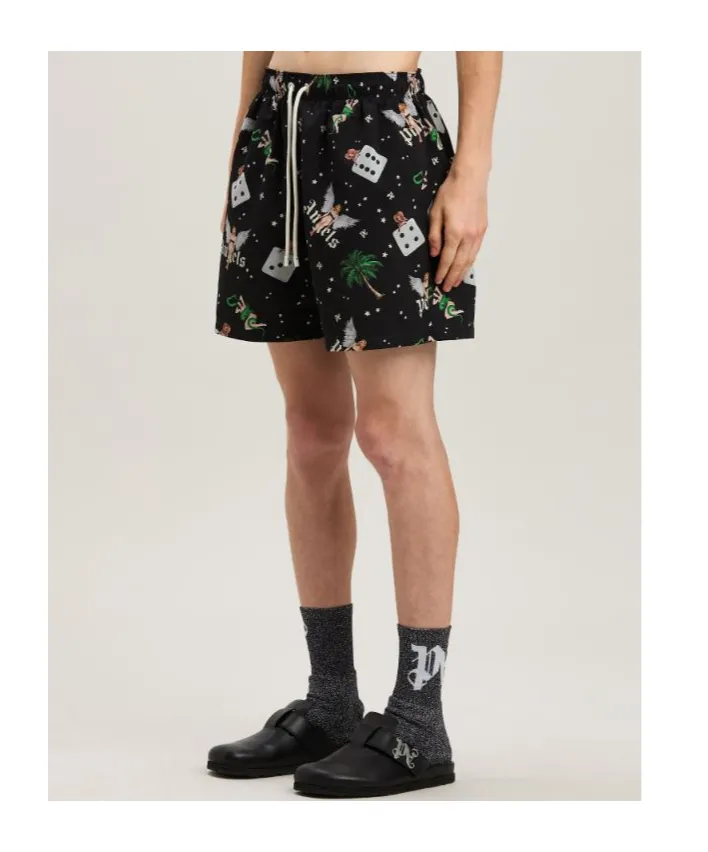 Pin-Up Drawstring Swim Shorts
