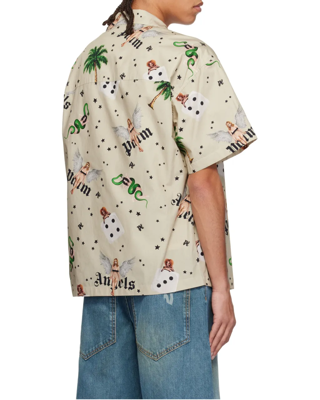 All-Over Graphic Printed Bowling Shirt