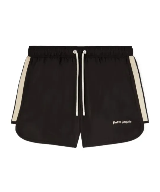 Logo Printed Drawstring Swim Shorts