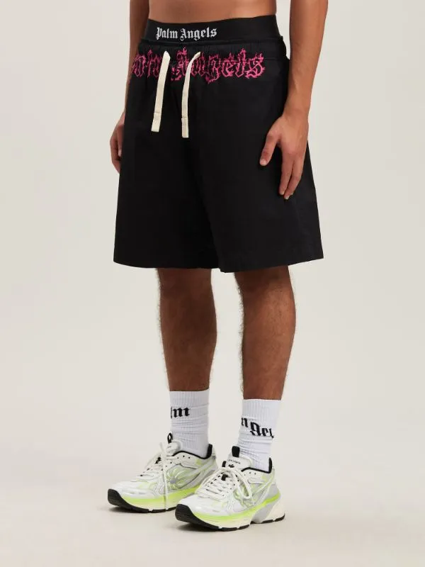 Logo Printed Drawstring Shorts