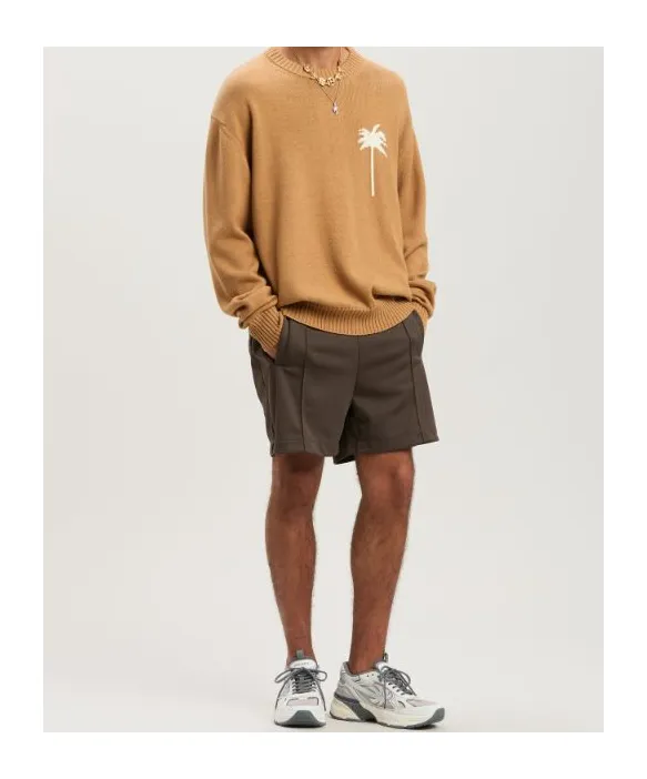 Palm Tree Intarsia Crewneck Knitted Jumper
